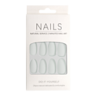 Press-On Nails Matte White Almond 24pcs