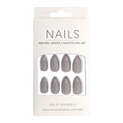 Press-On Nails Amande Gris Lustré 24pcs