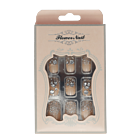 Press-On Nails Carré Arrondi Beige & Pierres 24pcs - Flower Nail