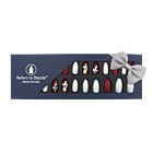 Press-On Nails - Refers to Dazzle White/Red/Stones 24pcs