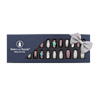 Press-On Nails - Refers to Dazzle Argent/Gris Rose/Pierres 24pcs