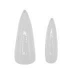 Full Cover Nail Tip - Medium Stiletto Clear