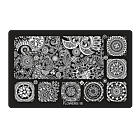 Plaque de Stamping XL Rectangulaire Flowers-18 (6,5'' x 4'')