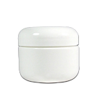 Pot Vide en Plastique Blanc avec Couvercle 1 oz.