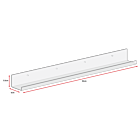 Clear Plexiglass Shelf 55cm Long