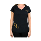 V-Neck T-Shirt - Ongles d'Or - Black, Medium