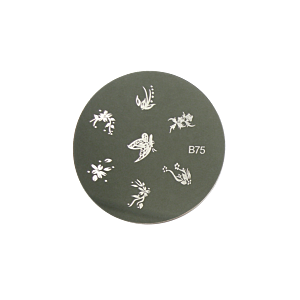 Plaquette pour Stamping B75 - Fleurs et papillon