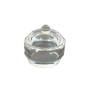 Round Smooth Crystal Powder Container