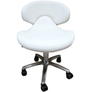 Pedicure and Manicure Chair with Low Backrest - White