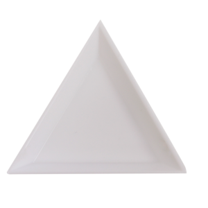 White Triangle Tray for Nail Stones