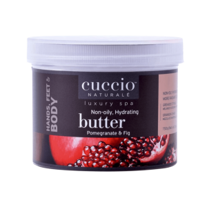 Cuccio Pomegranate and fig butter blend for hands, feet and body.