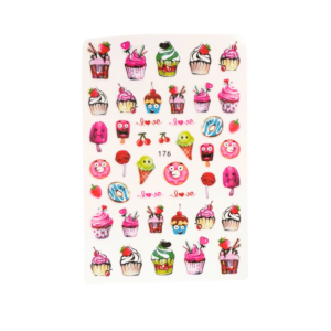 3D Nail Sticker model Cupcake 176