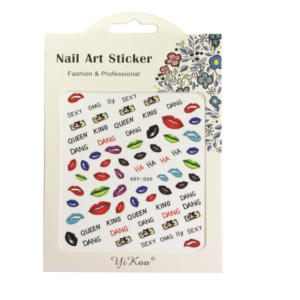 3-D Nail Sticker model Lips ADY-009 (Super-thin)