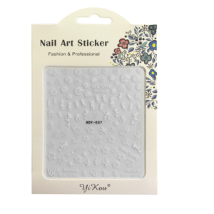 3-D Nail Sticker model Sea ADY-037 White (Super-thin)