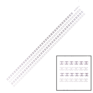 3-D Nail Sticker model silver Chanel stripes BLE221J
