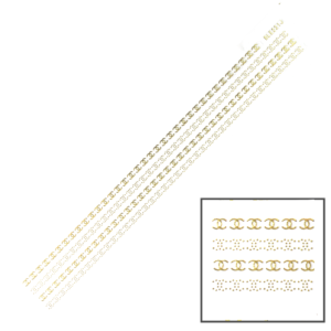 3-D Nail Sticker model golden Chanel stripes BLE221J