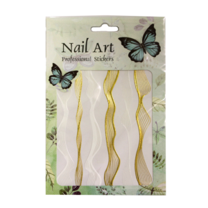 3-D Nail Sticker model Wave/Stripe Gold