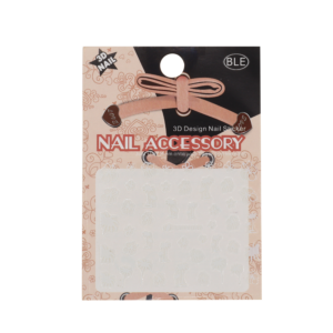 3-D Nail Sticker Palm Tree White