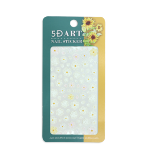 3-D Nail Sticker model White Flowers 5D-K030