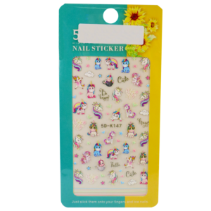 5D unicorn nail stickers 