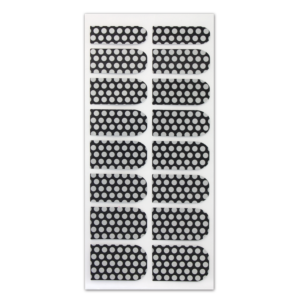 Nail Wrap Foil Stickers - Polka Dot - Black/Silver #013