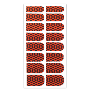 Nail Wrap Foil Stickers - Criss Cross - Black/Red #162