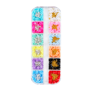 Ensemble Nail Art Fleurs 3D 12 couleurs