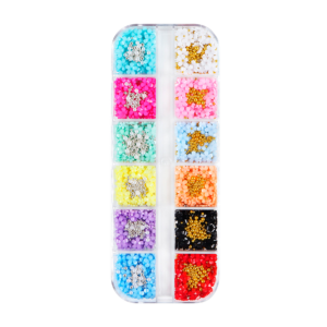 Ensemble Nail Art Fleurs 3D 12 couleurs