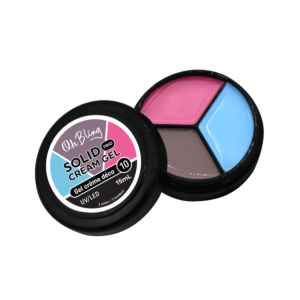 Oh Bling Solid Gel Cream Trio 15mL #10, pink, blue, gray, purple, UV gel color