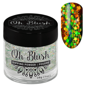 Oh Blush Poudre 263 Glowing Leaves (1oz), Collection Chalet Escape, Glowing Leaves, vert, or, paillettes