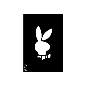 Body Stencil #239 (3" x 4") (Playboy rabbit)