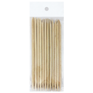 pousses cuticules en bois d'oranger court (paquet de 12)
