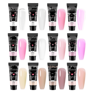 Polygel Acrygel Set 12 colors nude pink white