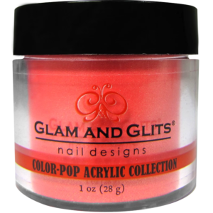 acrylic powder Glam and Glits red