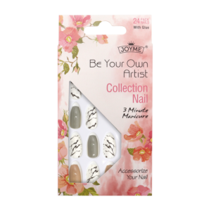 Press-On Nails - Joyme White/Black/Grey/Beige 24pcs