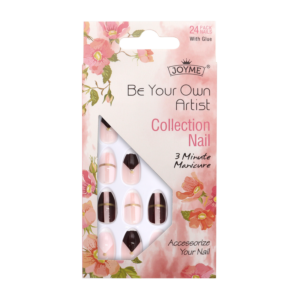 Press-On Nails - Joyme Rose/Noir/Blanc/Or 24pcs