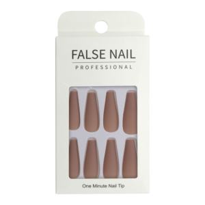 Press-On Nails - False Nail Professional Ballerine Taupe Mat 24pcs