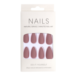 Press-On - Nails Amande Vieux Rose Mat 24pcs faux-ongles