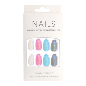 Press-On - Nails Amande Licorne Lustré 24pcs