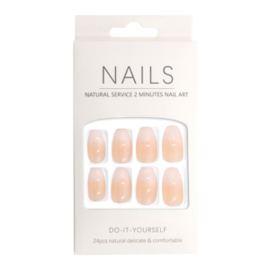 Press-On - Nails Carré Arrondi Babyboomer Lustré 24pcs