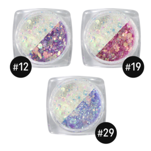 UV Changing Glitter Powder Kit of 3pcs (B12, B19, B29)