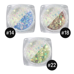 UV Changing Glitter Powder Kit of 3pcs (B14, B18, B22)