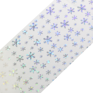 Papier Transfert Déco. Flocons Argent Hologramme 008