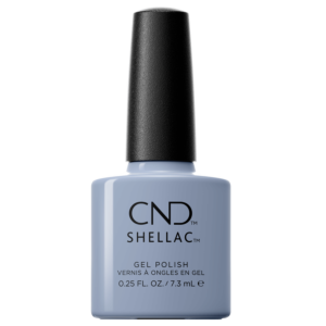 Shellac UV Polish Vintage Blue Jeans #431 7.3mL, CND Color World collection, blue, gray