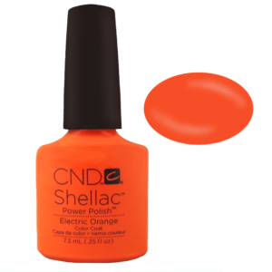 Shellac gel nail polish orange