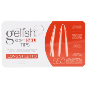 Gelish Soft Gel Tips - Long Stiletto (550pcs) capsules transparent nails